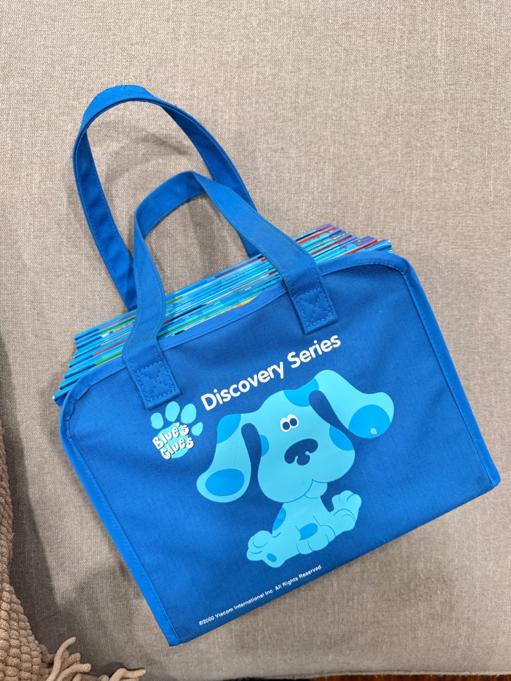 Blue’s Clues Discovery Series 18 Book Set w/ Carry Tote Bag 2000 Viacom